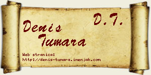 Denis Tumara vizit kartica